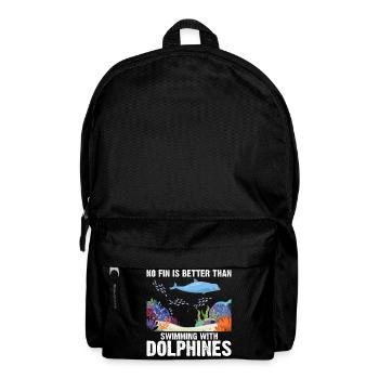 Avec les dauphins Nage Dauphin Océan Mammifère marin - Sac à dos - noir - Devant