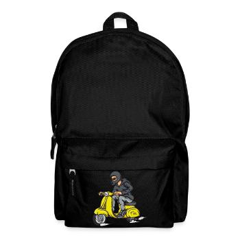 Masked scooter pilot in hoodie - Backpack - black - Front