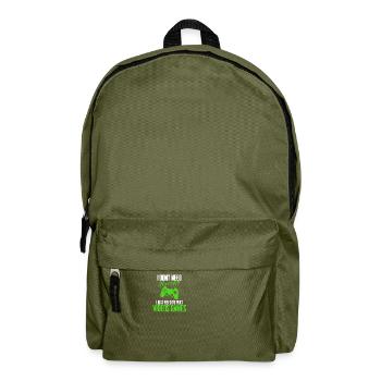 Keine Notwendigkeit für eine Therapie, nur Geek - Rucksack - Olivgrün - Vorne