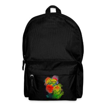Un beau et amusant design de loup à l’aquarelle - Sac à dos - noir - Devant