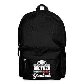 Stolzer Bruder eines Abschlussgeschenks 2023 - Rucksack - Schwarz - Vorne
