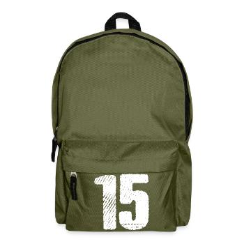 15 number jersey - Backpack - olive green - Front