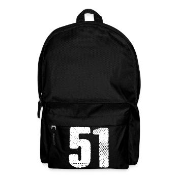 51 Zahl Trikot - Rucksack - Schwarz - Vorne