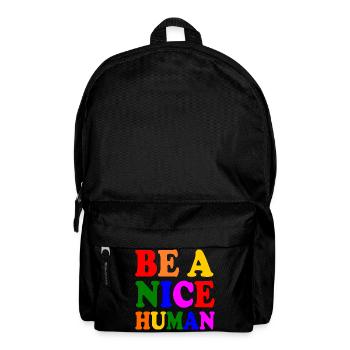 Be a nice human - Backpack - black - Front