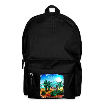 Cacti in a desert landscape - Backpack - black - Front