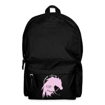 Horse Love Riding Sport Horse Love Pink Mane Gir - Backpack - black - Front