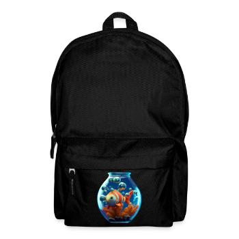 Goldfish in a fishbowl - Backpack - black - Front