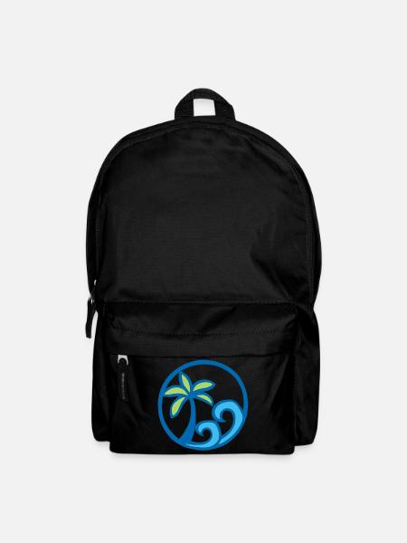Vagues et palmier - Sac à dos - noir