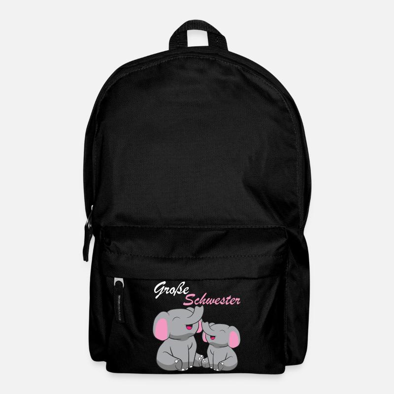Elefanten - Große Schwester - Rucksack - Schwarz