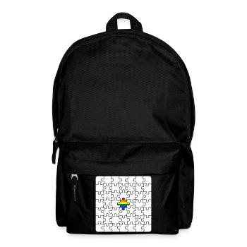 LGBTQ Puzzle Rainbow Flag Puzzle Piece LGBT - Backpack - black - Front