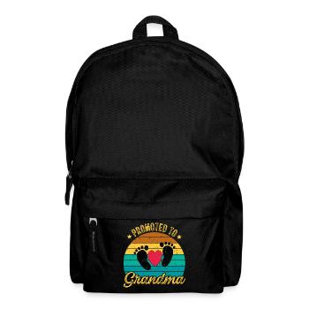 Promoted to Grandma - Befördert zur Oma Retro - Rucksack - Schwarz - Vorne