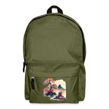 Japanese Art - Backpack - olive green - Front