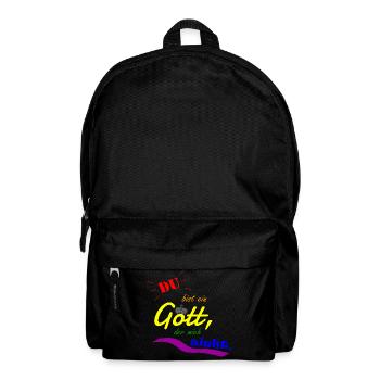 Du bist ein Gott, der mich sieht. (1. Mose 16,13) - Rucksack - Schwarz - Vorne