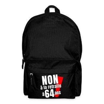 retraite, réforme des retraites, retraité - Sac à dos - noir - Devant