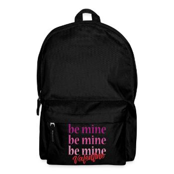 t-shirt be mine valentine saint-valentin amour - Sac à dos - noir - Devant