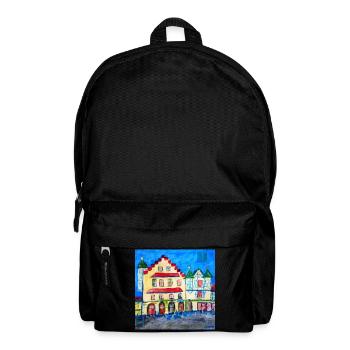 Stadtlandschaft im Expressionismus - Rucksack - Schwarz - Vorne