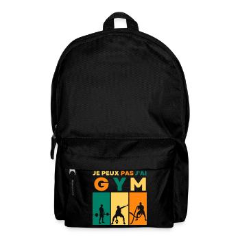 Je peux pas j' ai gym humour musculation fitness - Sac à dos - noir - Devant