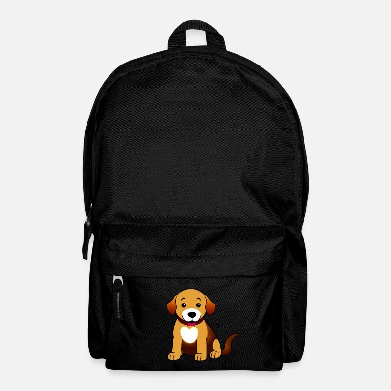 Dog brown sitting - Backpack - black