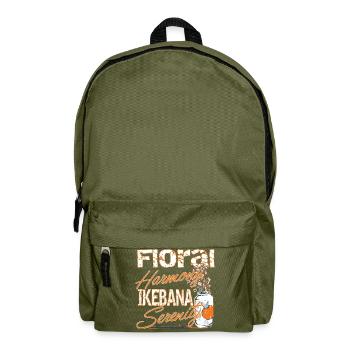 Ikebana Serenity Japanisches Hobby Liebe Kultur - Rucksack - Olivgrün - Vorne