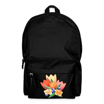 Bunte Frühlings Blumen - Rucksack - Schwarz - Vorne