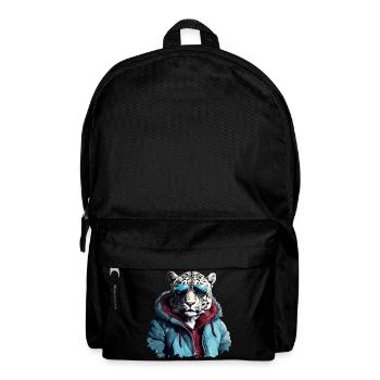 Streetstyle Schneeleopard | Leoparden-Liebhaber - Rucksack - Schwarz - Vorne