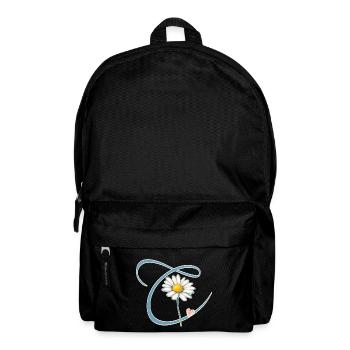 Letter C Daisy Heart - Backpack - black - Front
