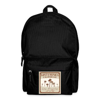Santa Monica Retro Palmen - Rucksack - Schwarz - Vorne