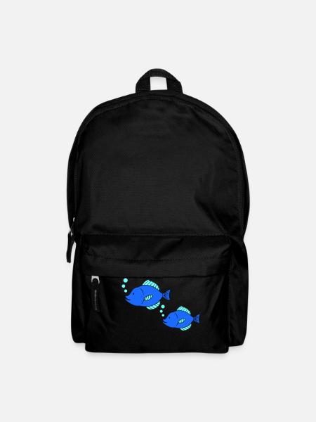 fische comic - Rucksack - Schwarz