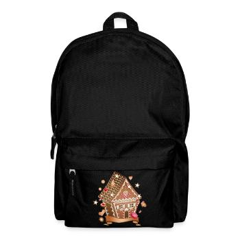 Christmas Cookies Gingerbread House for Christmas - Backpack - black - Front