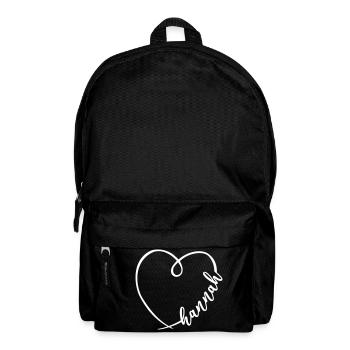 Hannah Name Kalligrafie Herz - Rucksack - Schwarz - Vorne
