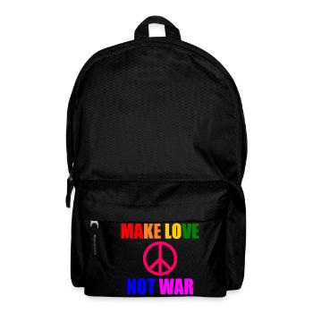 Make love not war - Rucksack - Schwarz - Vorne