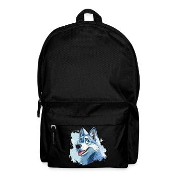 Husky chien traîneau chien race dessin animé d’hiver - Sac à dos - noir - Devant