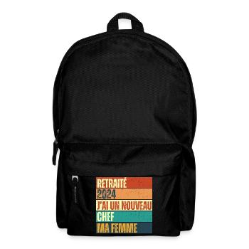 Retraité 2024 humour retraite cadeau pour retraité - Sac à dos - noir - Devant