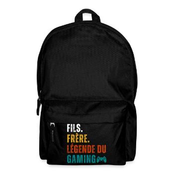 Fils frère légende du gaming cadeau pour gamer - Sac à dos - noir - Devant