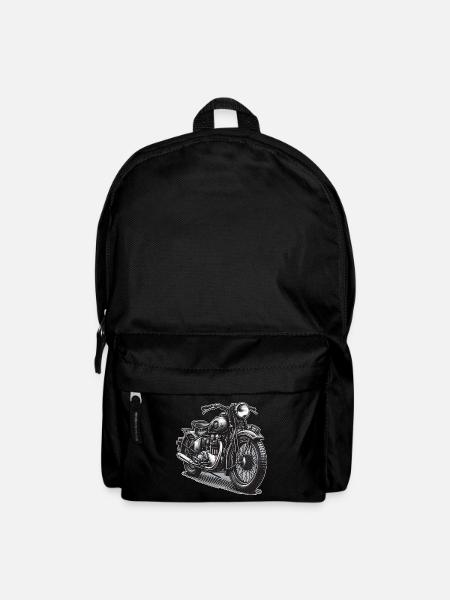 Motorrad Design - Rucksack - Schwarz