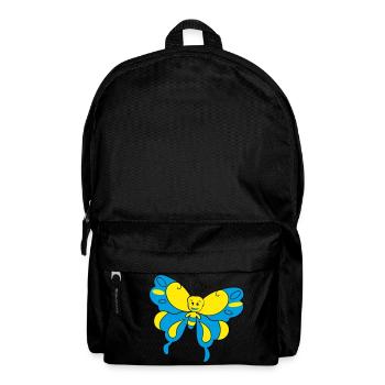 Papillon coloré > Graphique vectoriel - Sac à dos - noir - Devant