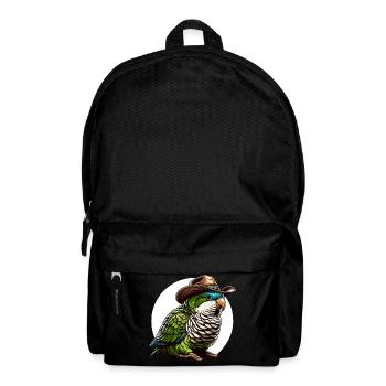Quäker Papagei Mönch Sittich - Rucksack - Schwarz - Vorne
