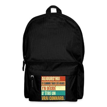 J' ai décidé d' être un vrai connard humour rétro - Sac à dos - noir - Devant