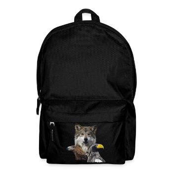 Wolf und Adler - Rucksack - Schwarz - Vorne