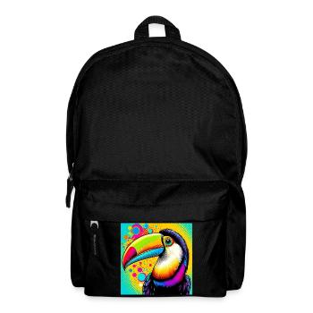 Tukan Pop Art - Rucksack - Schwarz - Vorne