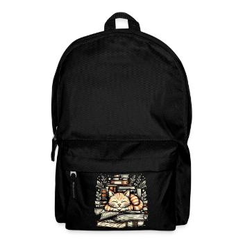 COZY CAT TAKING A NAP ON BOOKS - Backpack - black - Front