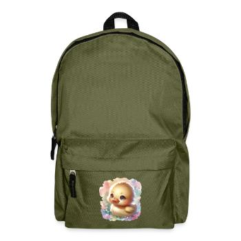 Chibi Easter Duckling For Duck Lovers - Backpack - olive green - Front