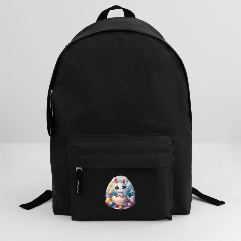 Space Bunny on Cracked Easter Egg Planet Backpack
