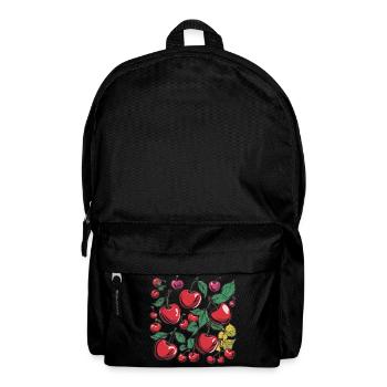 Cerises rétro Vintage jardin de fruits grignotage d’été - Sac à dos - noir - Devant