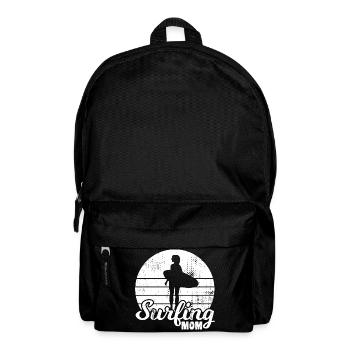 Maman surfeuse - Sac à dos - noir - Devant
