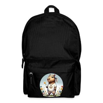 Capybara Hippie Peace - Backpack - black - Front
