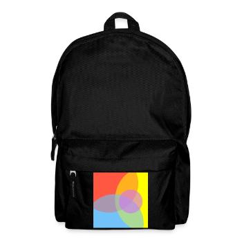  Farbenspiele Muster - Rucksack - Schwarz - Vorne