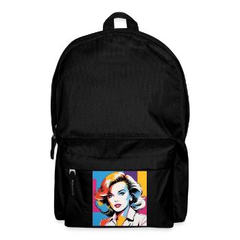 Portrait pop art femme iconique - Sac à dos - noir - Devant