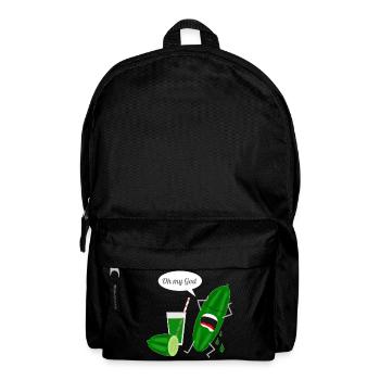 Conception humoristique de concombre avec cri - Sac à dos - noir - Devant