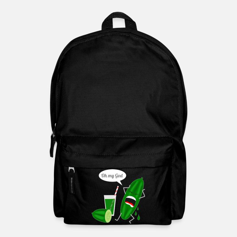 Humorvolles Gurkendesign mit Schrei - Rucksack - Schwarz